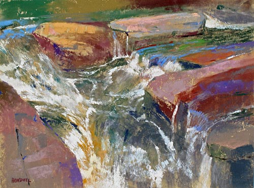 Cascading a water cascade | water painting