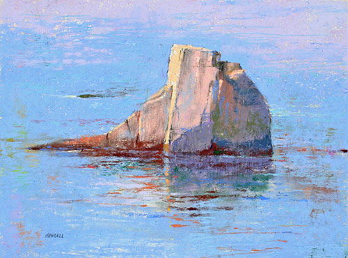 Quiet Waters rock in water | water painting