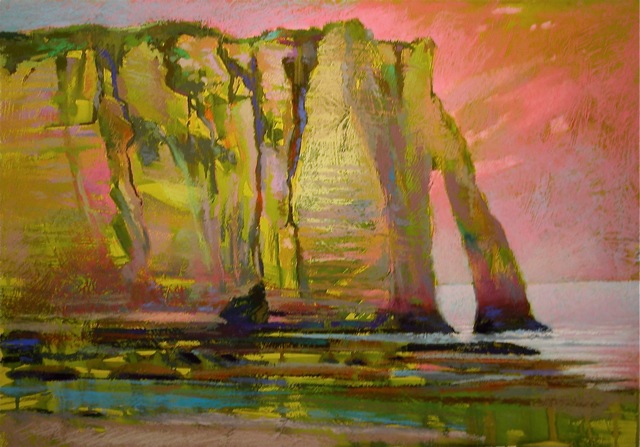 Cliffs at Etretat (18x26) by Robert K. Carsten Cliffs at Etretat (18x26) by Robert K. Carsten