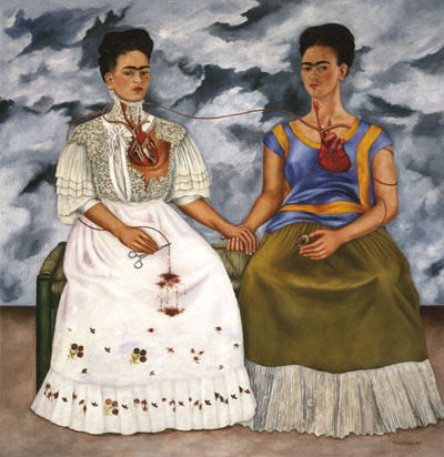 tam_mar11_artistslife2 The Two Fridas (Las dos Fridas) by Frida Kahlo Face to Face self portrait