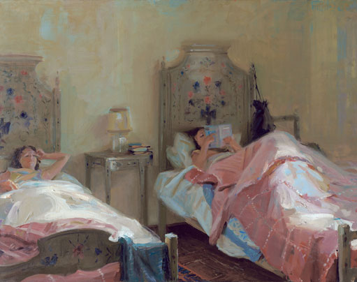MorningPortugal2010 Sunday Morning, Portugal oil painting by Everett Raymond Kinstler, portrait artist, art exhibition