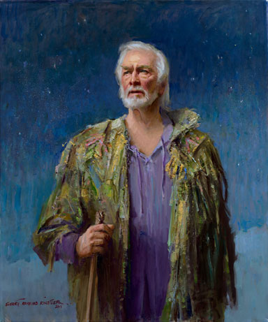 Plummer Christopher Plummer as Prospero oil painting by Everett Raymond Kinstler, portrait artist, art exhibition