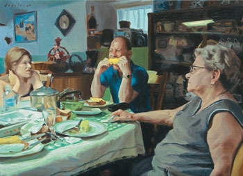 tam_jan10_debrito11 Summer Supper, painting by Michael De Brito, painting, how to paint a portrait