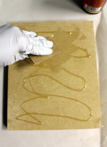 How to Paint on Copper - Glue the copper plate to the substrate