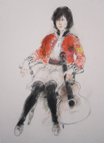 Sergeant Peppers Lonely Hearts by Victor Ambrus, pastel drawing.