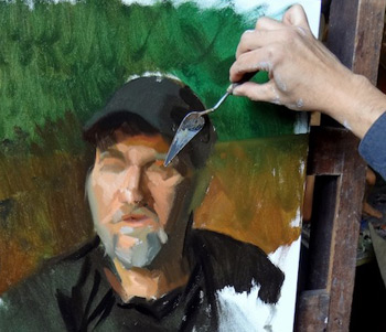 Palette Knife Painting No. 5 - End of palette knife pass Palette Knife Painting No. 5 - End of palette knife pass