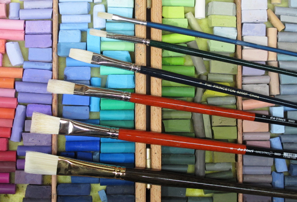 073012-richard-mckinley-pastel-sticks-as-brush pastel palette