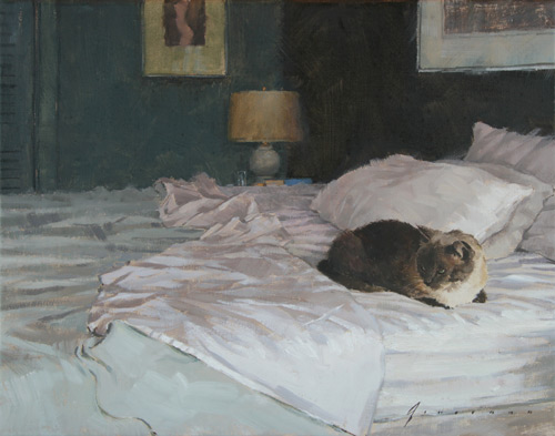 Vincent Giarrano fine art, cat painting Vincent Giarrano fine art, cat painting