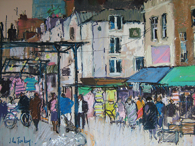 WentworthStreetMarket Wentworth Street Market (pastel) by John Tookey