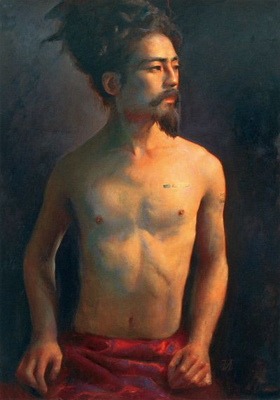 oil portrait painting by Juliette Aristides