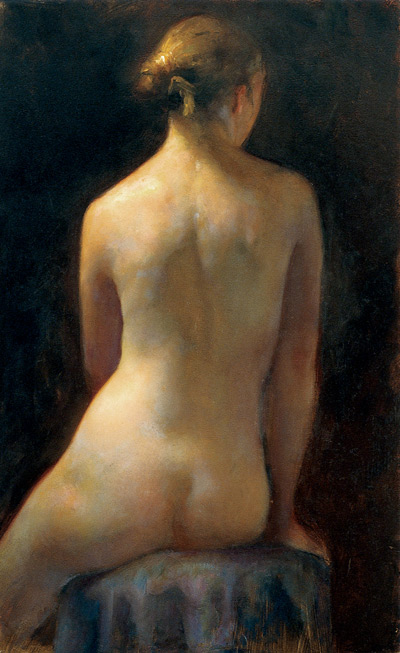 Rachel (oil, 21x13) by Juliette Aristides