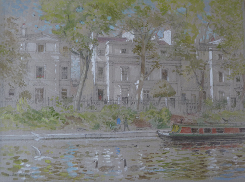 Summer Afternoon, Little Venice by Charlotte Halliday | watercolor landscape