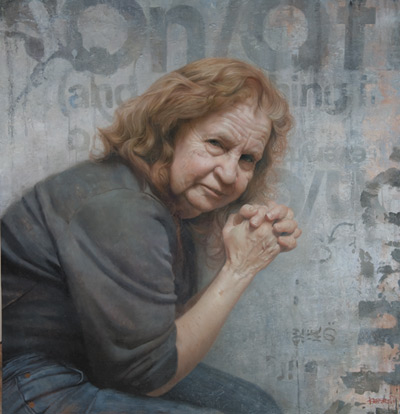 Portrait of the Artist's Mother (oil, 26x28) by David Jon Kassan