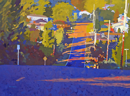 Evening Shadows (acrylic, 30x40) by Mark Mehaffey, color, acrylic