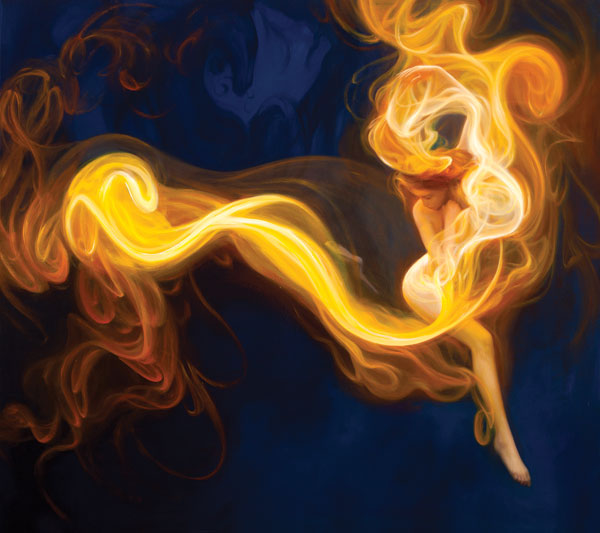 Light Dancer, oil painting by Dorian Vallejo