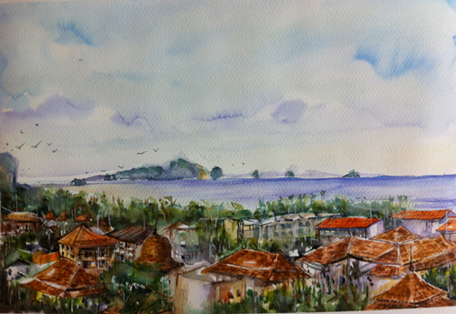 watercolor landscape | watercolor painting