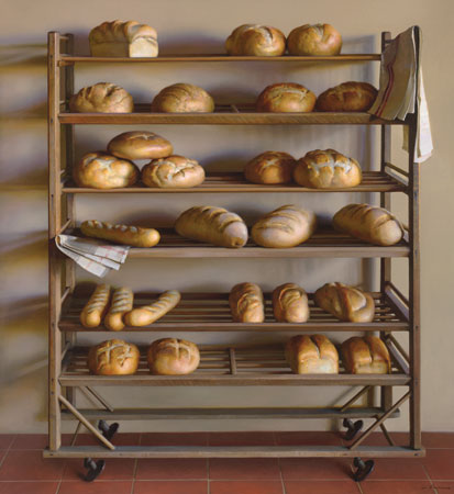 Bread Rack (oil, 66x60) by Jeffrey T. Larson