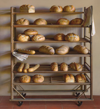 Bread Rack (oil, 66x60) by Jeffrey T. Larson