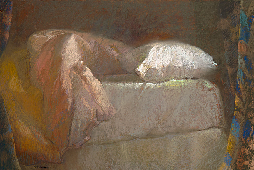Bedside A.M. (pastel) by Sally Strand