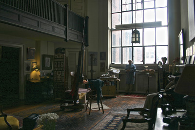 Kinstler’s studio at the National Arts Club in New York City was once the studio of Frank Vincent DuMond, Kinstler’s early mentor. Photo by Louise B. Hafesh