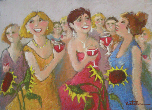 Girls’ Night Out (pastel) by Carole Katchen | pastel painting
