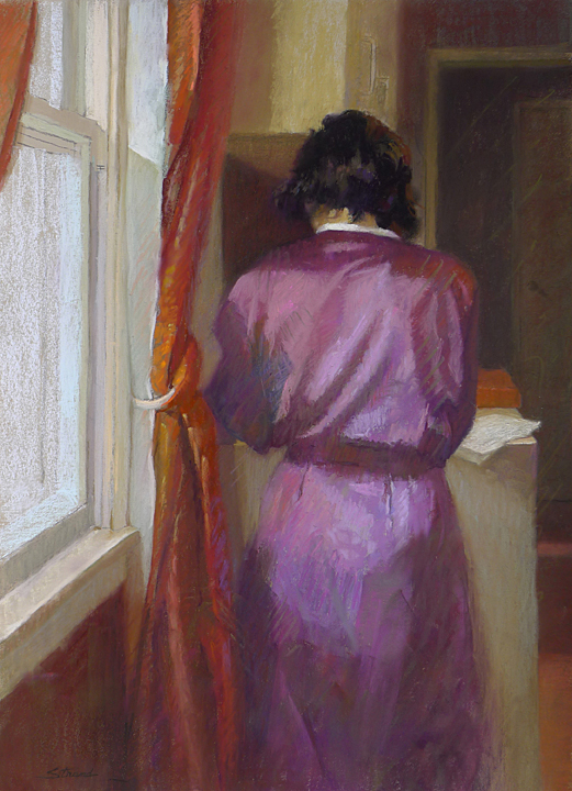 The Letter (pastel) by Sally Strand