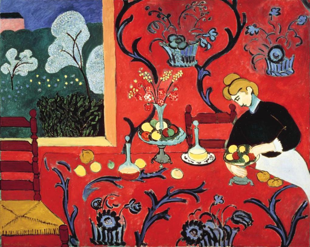 The Dessert: Harmony in Red by Henri Matisse, 1908