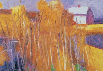 Wolf Kahn's House on a Hil (oil)
