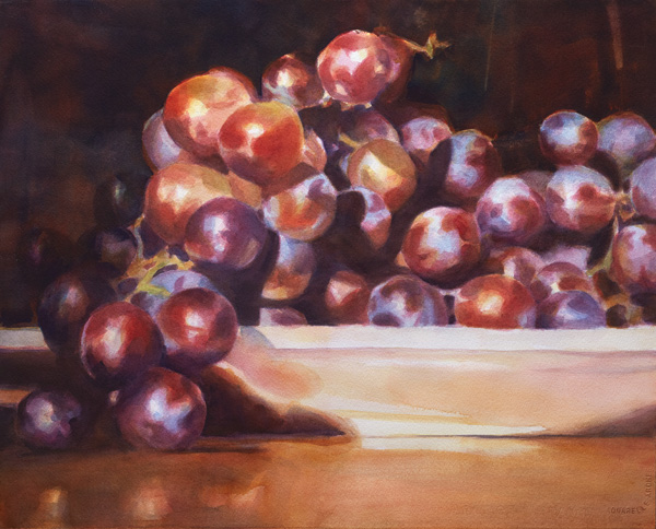Wet glazing watercolor technique