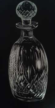 This scratchboard has a silver background.