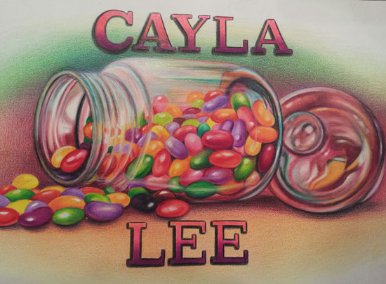 Colored pencil drawings