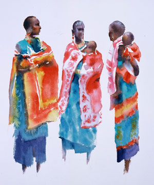 Watercolor painting by Hazel Soan