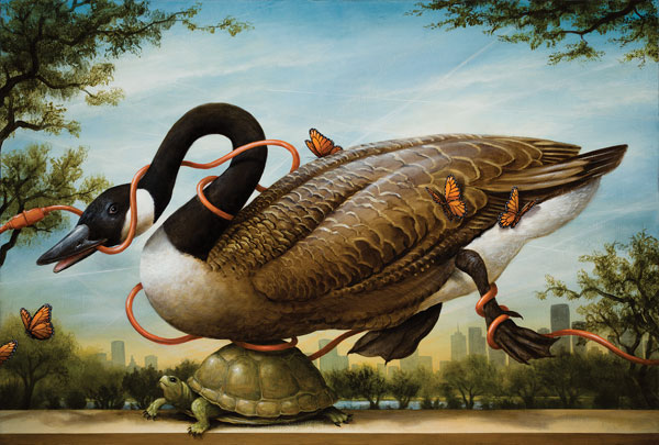 acrylic painting of Canada goose by Kevin Sloan