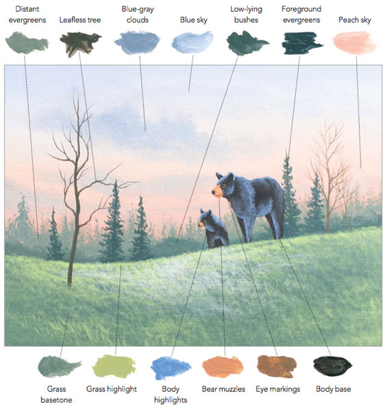 Color theory, and how to paint wildlife landscapes