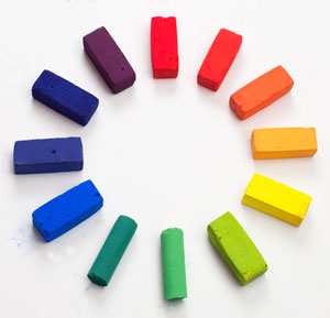 The color wheel in pastel, by Alain Picard