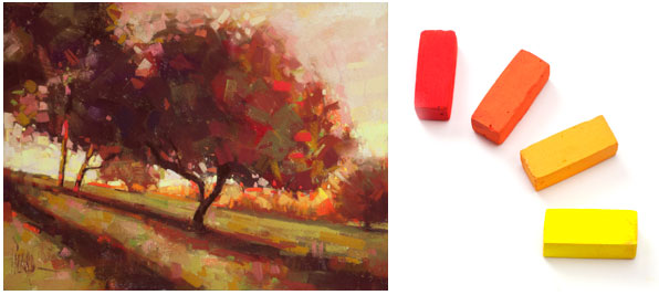 Warm analogous color scheme, by Alain Picard