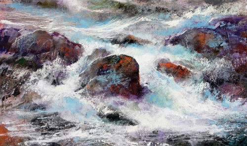 Storm Currents (pastel, 15x19) by Stan Bloomfield | pastel landscapes