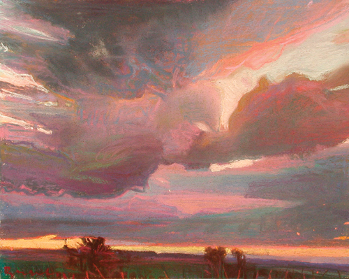 Weight of the Sky (pastel, 10¾x13¾) by Charles Basham | landscape painting