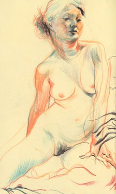 Sketch by James Jean, detail.