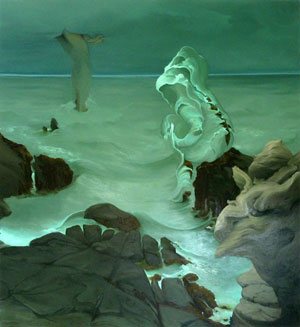 Minor Sea Gods of Maine by Inka Essenhigh, 2009, oil on canvas, 74 x 68.