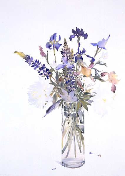 Bouquet by Susan Van Campen, June 2006, watercolor painting ,42 x 29½.