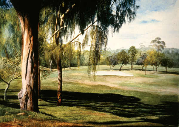 Sentinel by Florence Strauss 2006–2007, watercolor, 22 x 30.