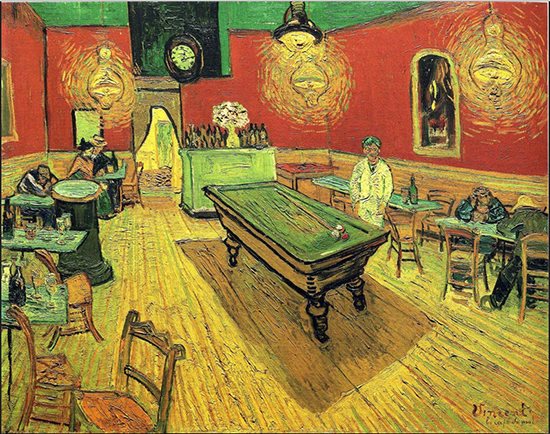 The Night Cafe by Vincent van Gogh, 1888.