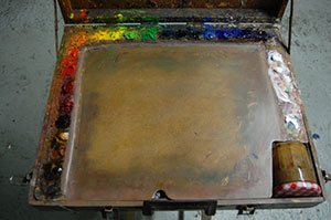 Kerry Dunn's palette is fairly extensive, consisting of 22 colors. His colleagues' palettes feature as many as 30 colors.