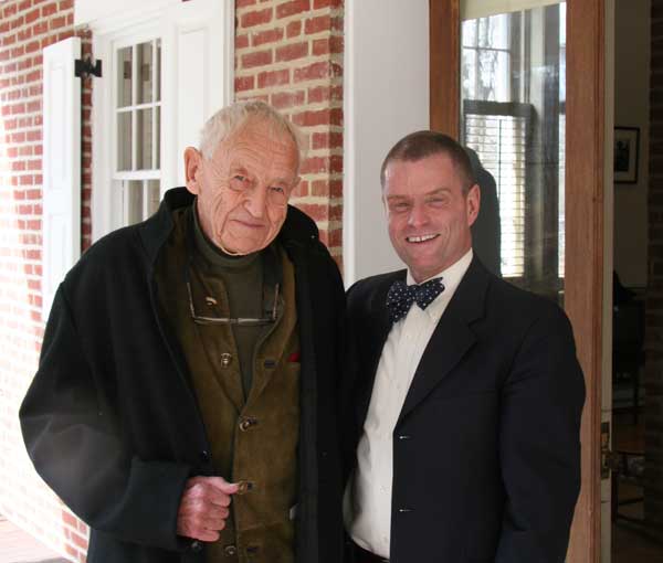 Andrew Wyeth, left, and former editor Stephen Doherty.