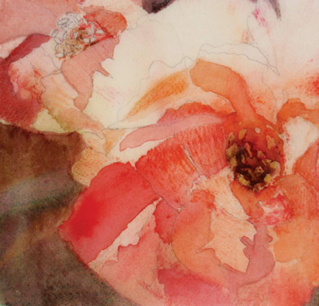 Peony (mixed media) by Sandrine Pelissier | Demo at ArtistsNetwork.com