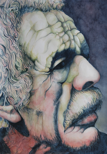 Uncle Bogoya (watercolor on paper, 30x22) by Dorothy Lee | up-and-coming artists