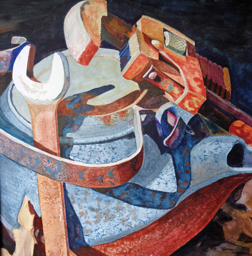 Rustic (watercolor on paper, 18x18) by Bonnie L. Catron | up-and-coming artists