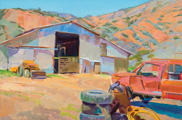 Acrylic landscape painting by Marcia Burtt | Painting tips at ArtistsNetwork.com