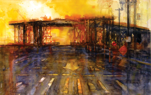 Formwork #4 by Bill hook | watercolor painting